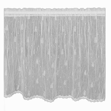 Heritage Lace Pineapple Tier with Hem Trim; Ecru - 45 x 24 in. 7170E-4524HT